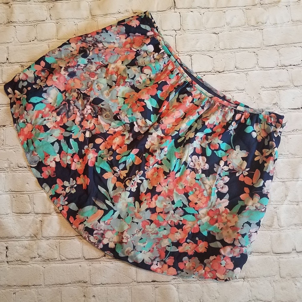 LC Lauren Conrad Floral Skirt